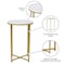 Flash Furniture Hampstead Collection End Table - Modern White Marble Finish Accent Table with Crisscross Brushed Gold Frame NAN-JH-1787ET-MRBL-GG - alternate 10